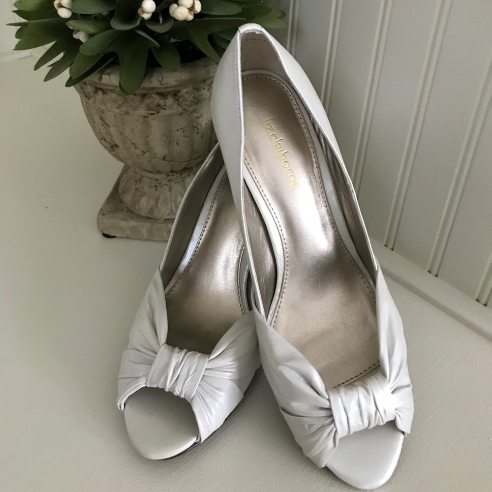 Pearly Open Toe Pumps